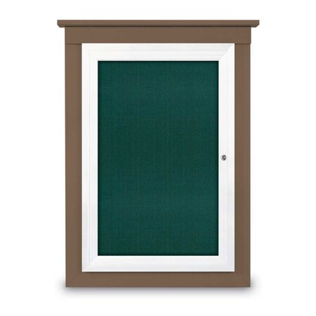 United Visual Products Single Door Enclosed Cathedral Letterboa UV1301CD-GOLD-BLACK